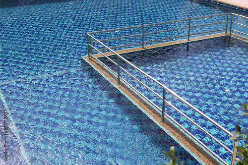Hotel swimming pool.