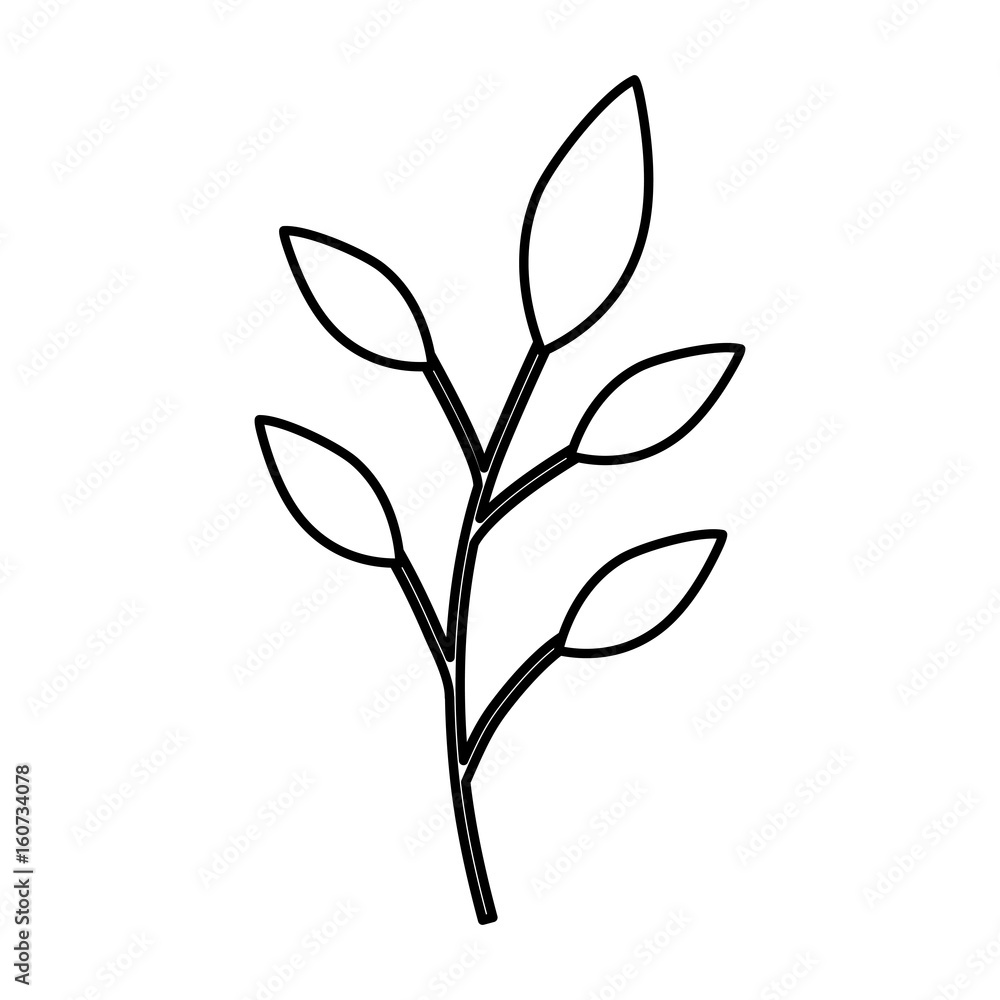 stem with leaves icon stem with leaves icon