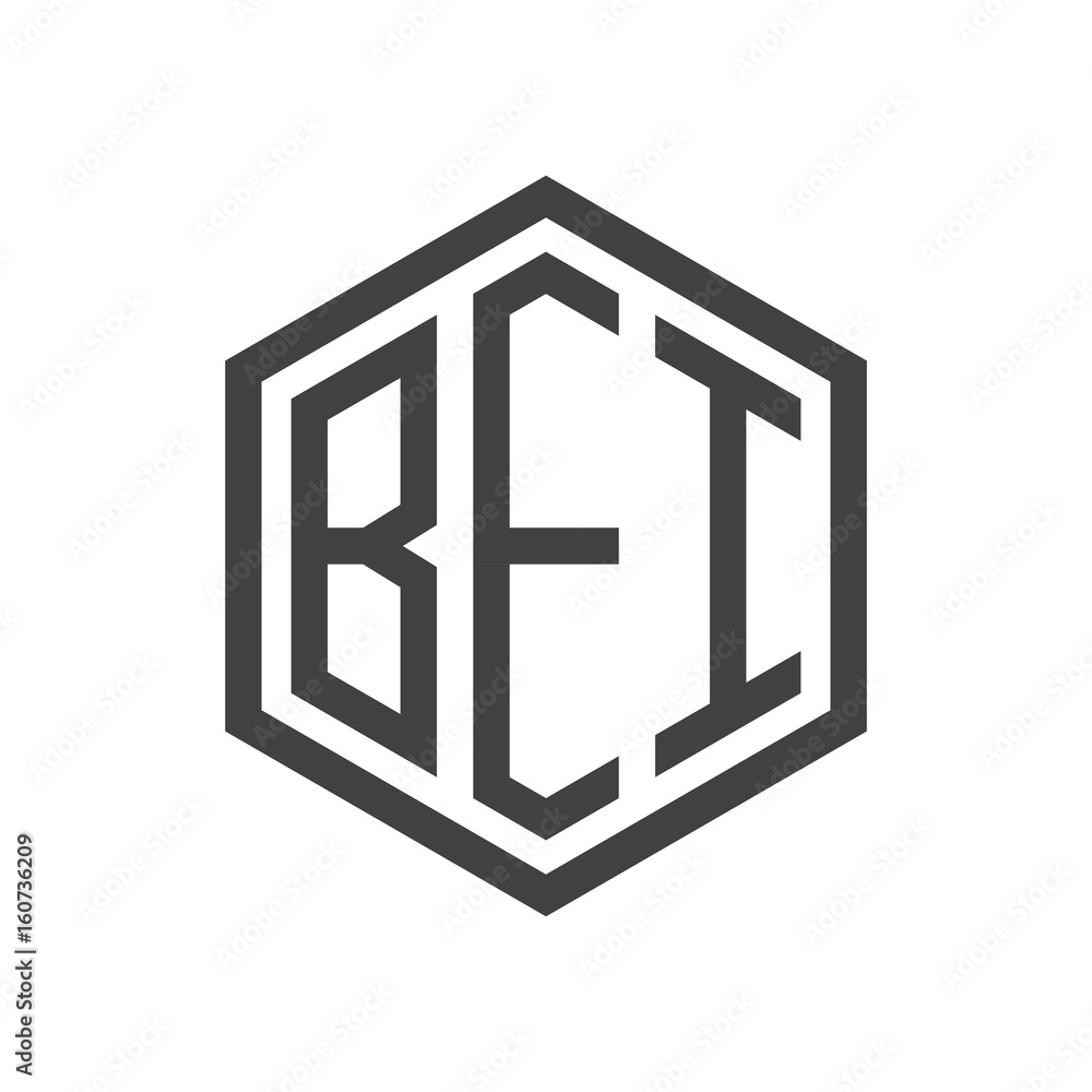 three-letter initials hexagon logo black three-letter initials hexagon logo black