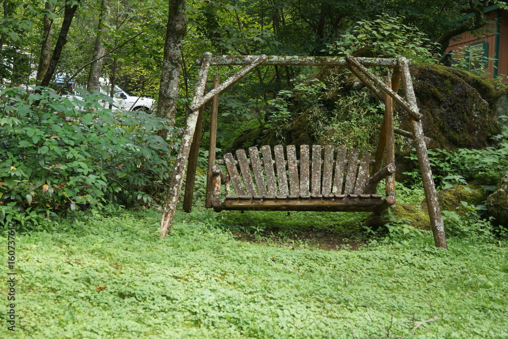 The old swing in the park The old swing in the park