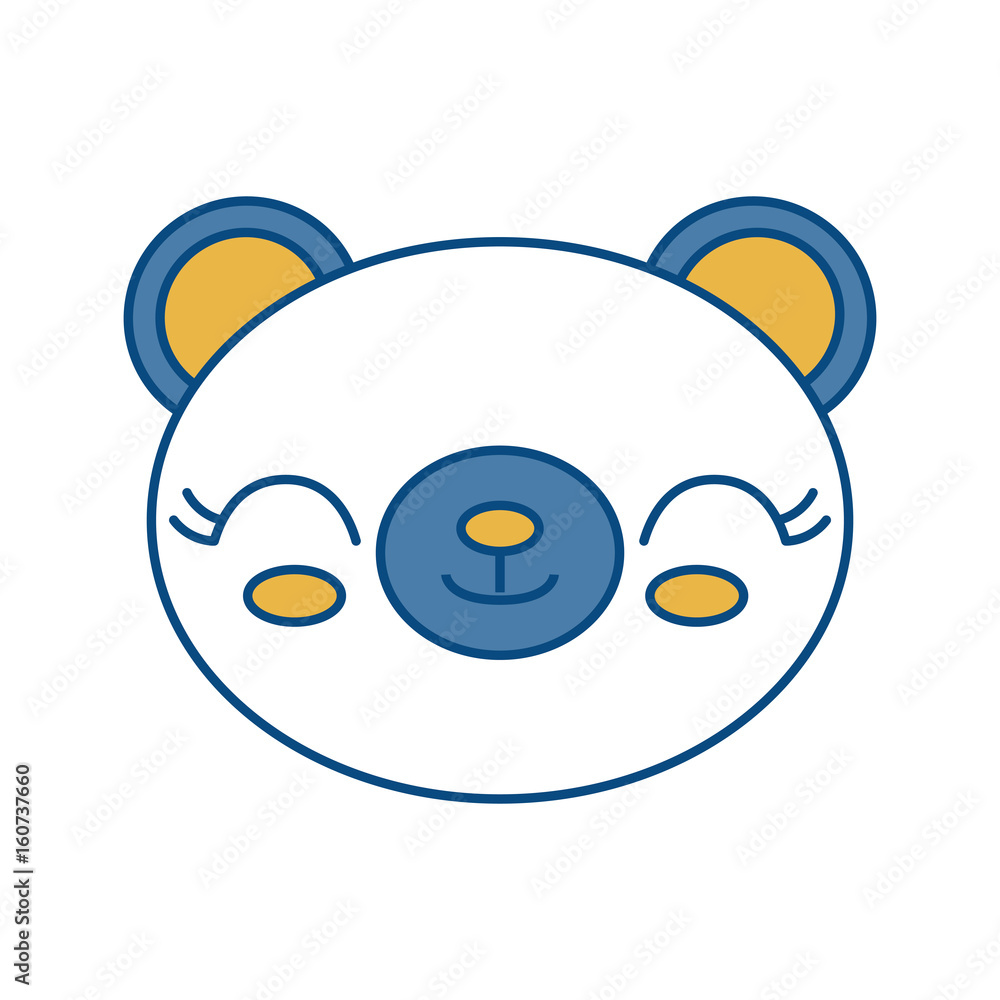 Fototapeta premium kawaii bear animal icon over white background vector illustration