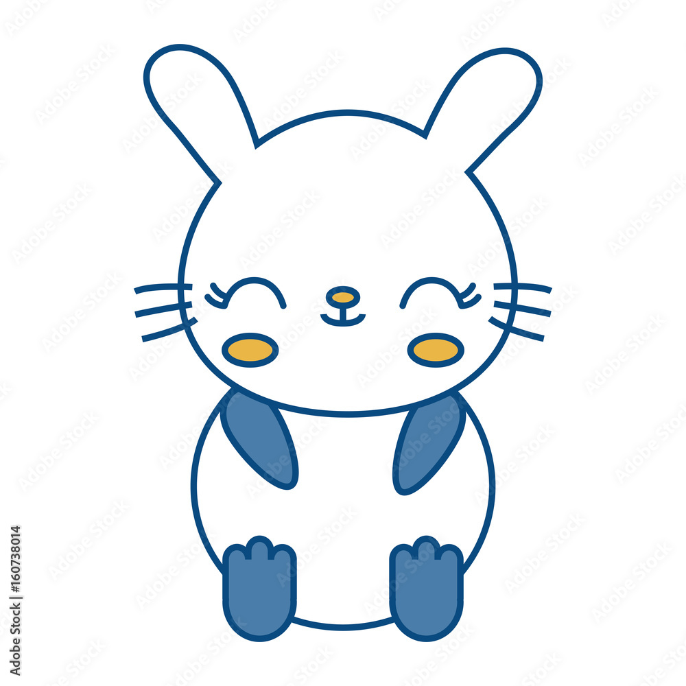 kawaii rabbit animal icon over white background vector illustration kawaii rabbit animal icon over white background vector illustration