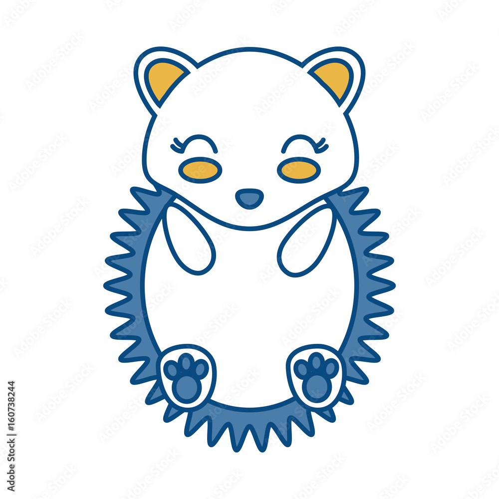 kawaii porcupine animal icon over white background vector illustration kawaii porcupine animal icon over white background vector illustration