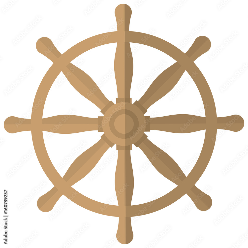 rudder icon over white background vector illustration rudder icon over white background vector illustration