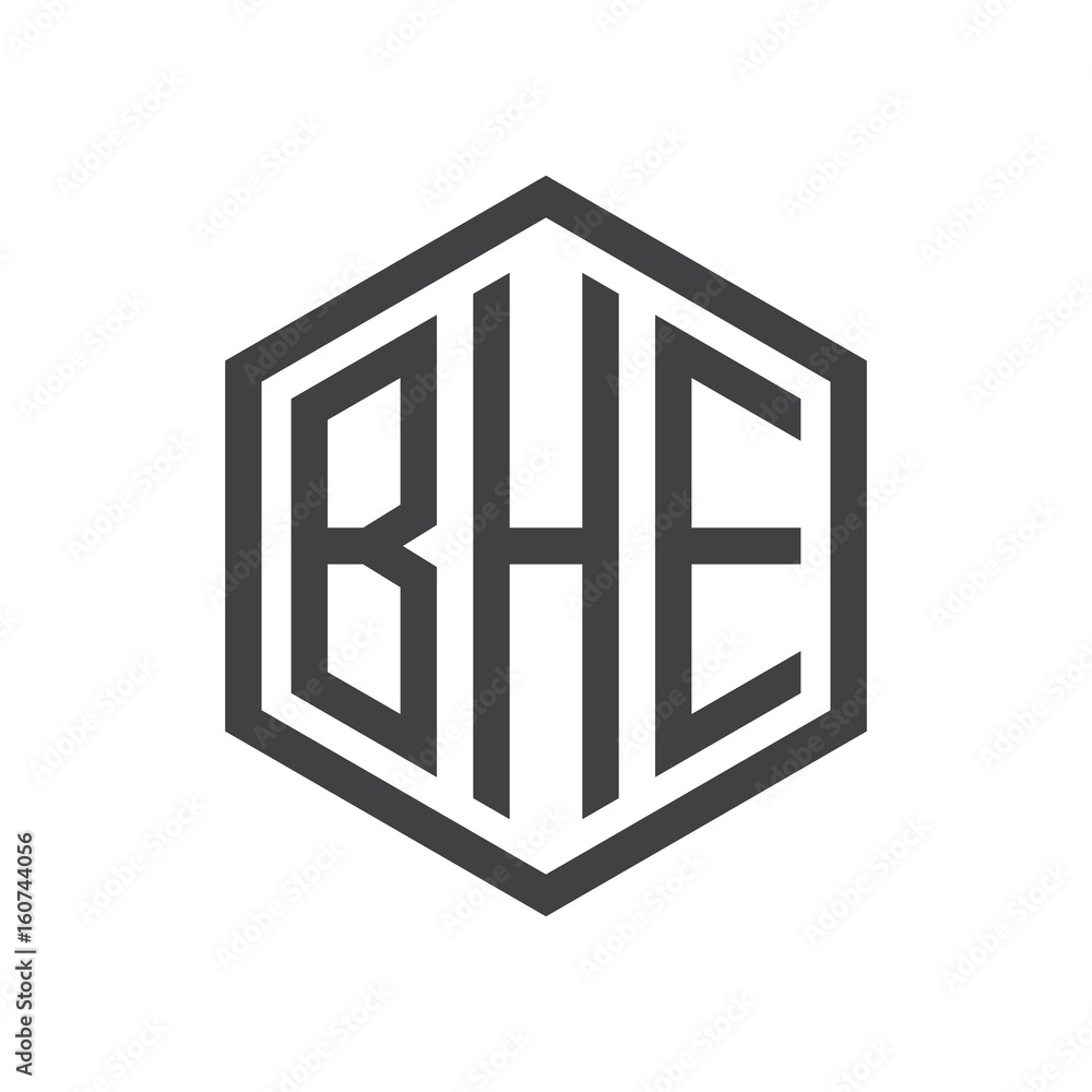 three-letter initials hexagon logo black three-letter initials hexagon logo black