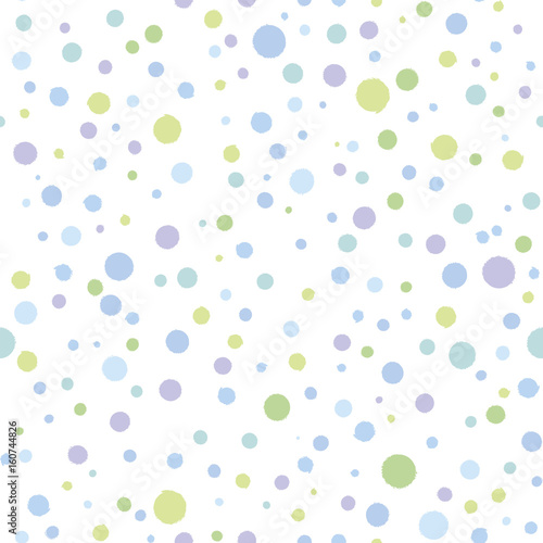 Fototapeta Naklejka Na Ścianę i Meble -  Seamless, random polka dots (pattern swatch)