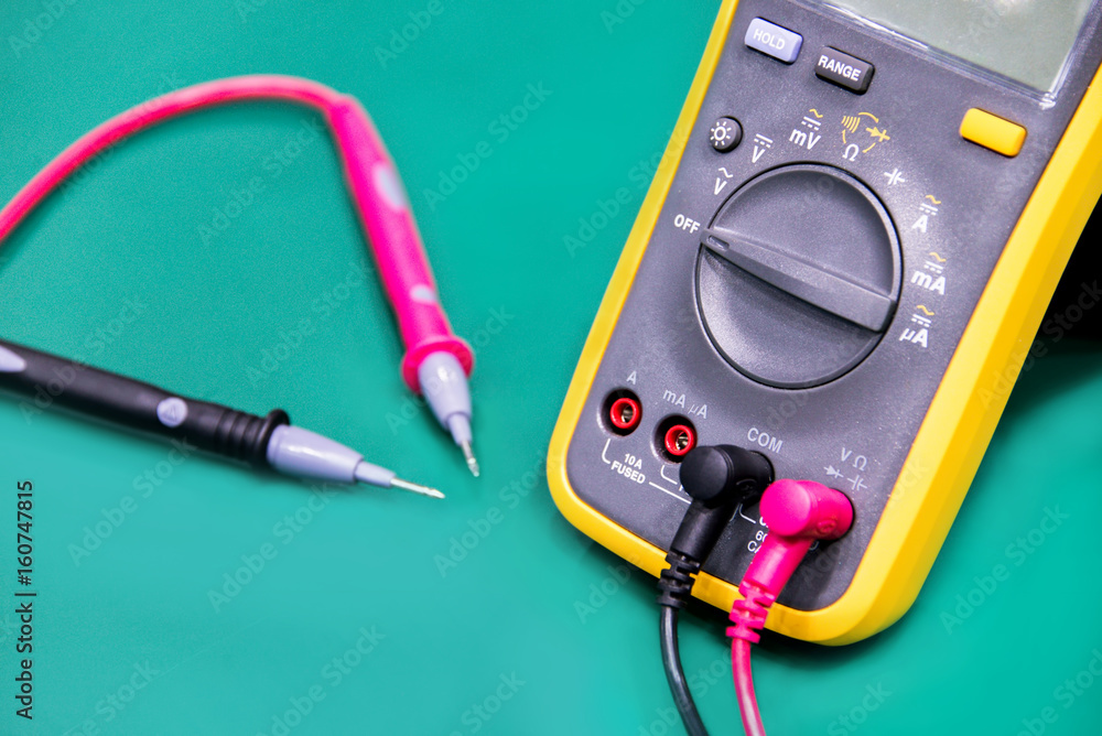 Digital multimeter on ESD table Digital multimeter on ESD table