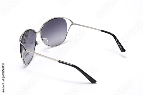 womens sunglasses in an iron frame isolated on white