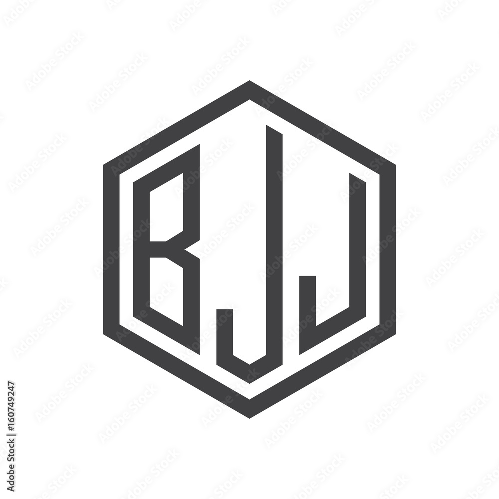 three-letter initials hexagon logo black three-letter initials hexagon logo black