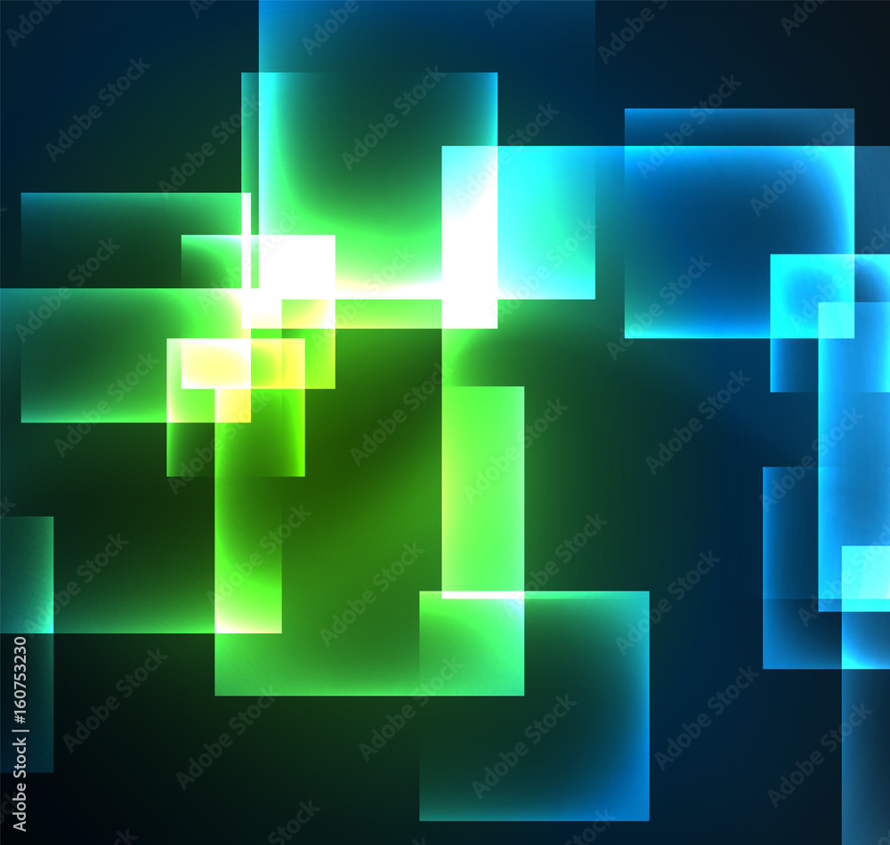 Obraz premium Dark background design with squares and shiny glowing effects