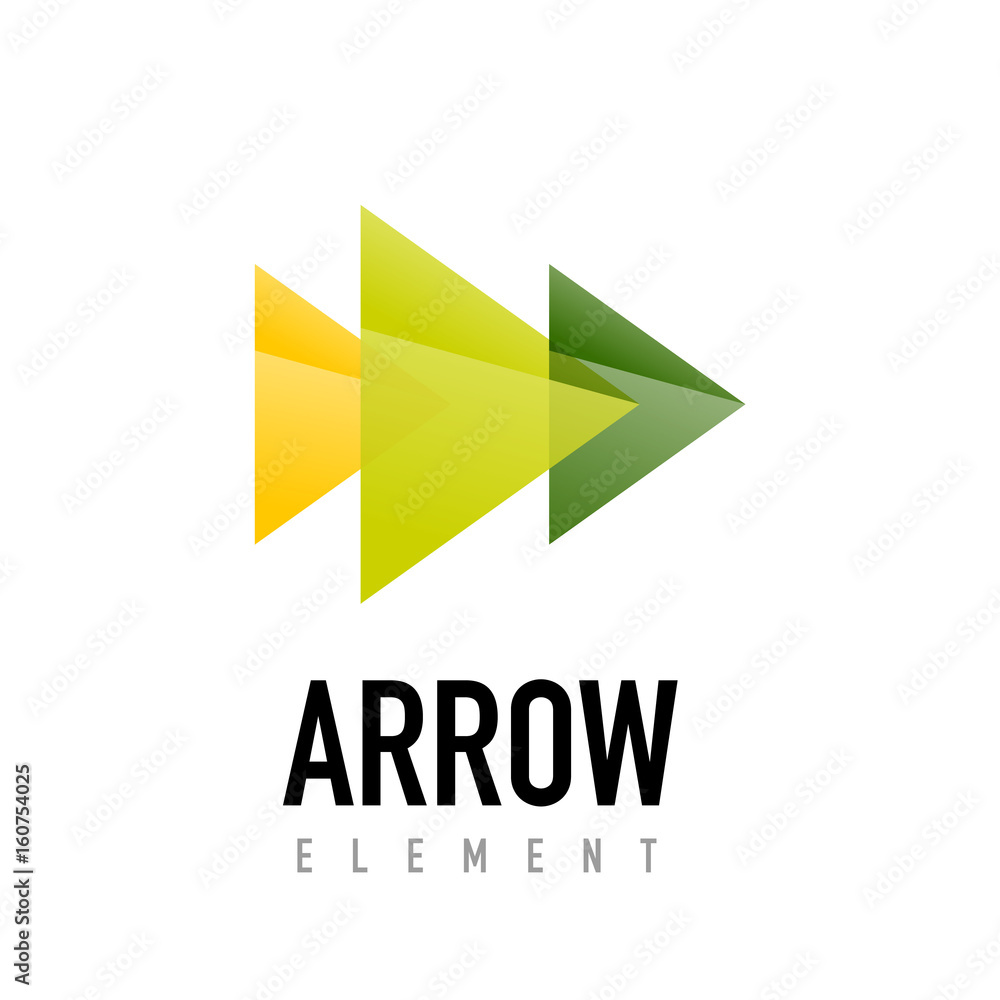 Vector arrow geometric design logo Vector arrow geometric design logo