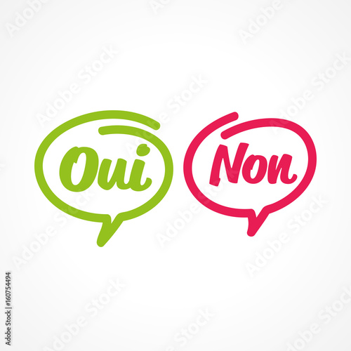 bulle dialogue "oui","non"