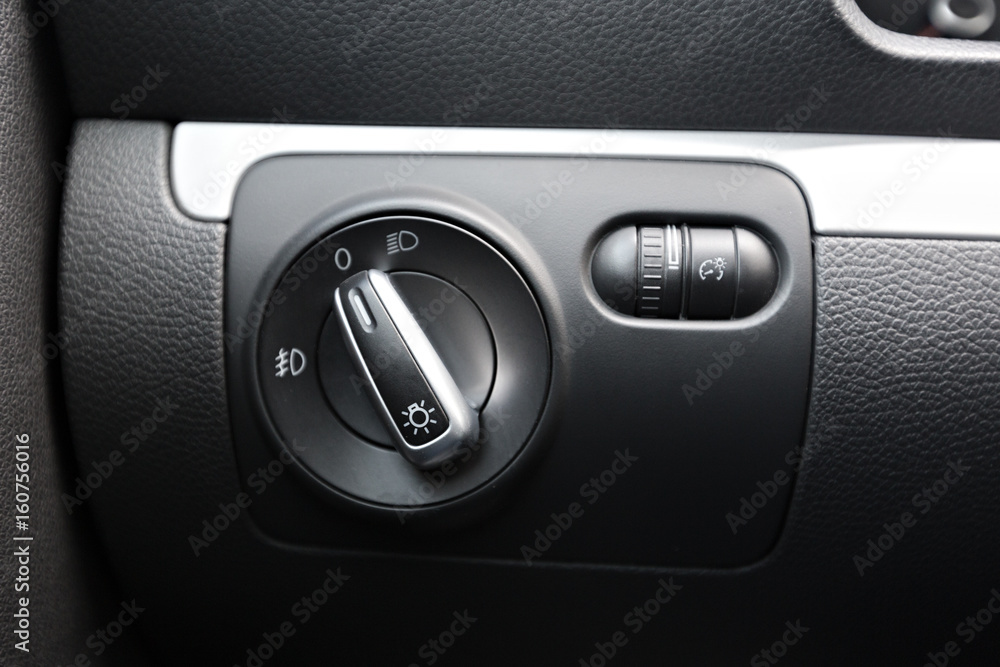 Modern car interior details