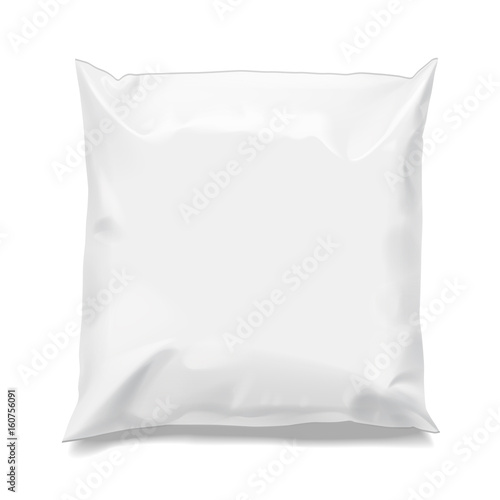 Food snack pillow Realistic package.