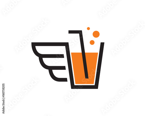 Fast Juice Logo Template Design Vector, Emblem, Design Concept, Creative Symbol, Icon