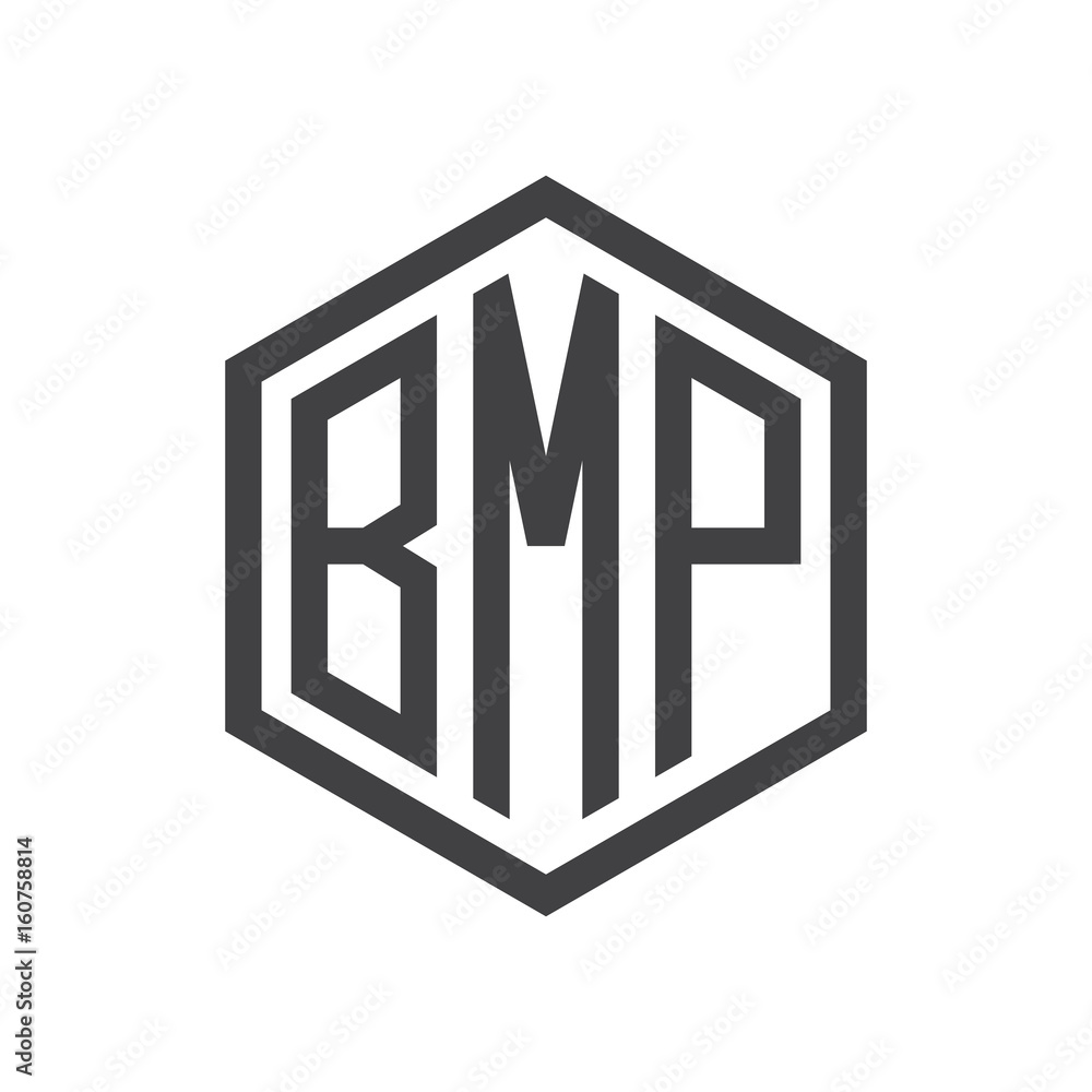 three-letter initials hexagon logo black three-letter initials hexagon logo black