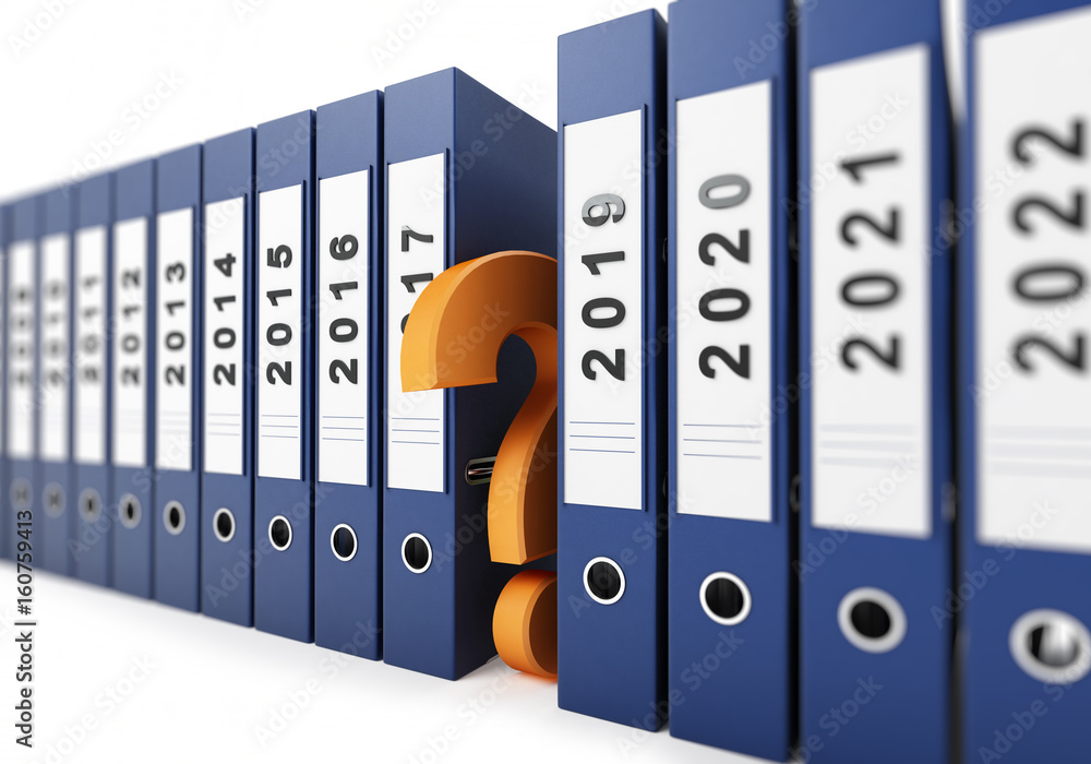 office folders question mark new year on a white background. 3d Illustrations office folders question mark new year on a white background. 3d Illustrations