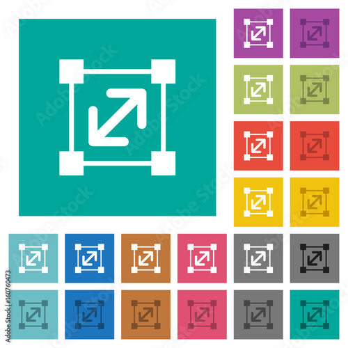 Resize element square flat multi colored icons photo