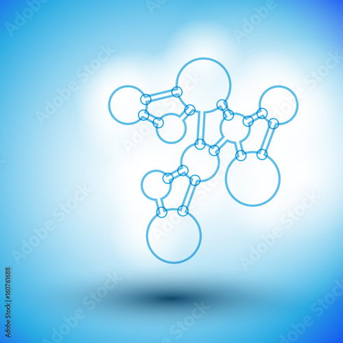 Abstract backgrounds light lines of molecules