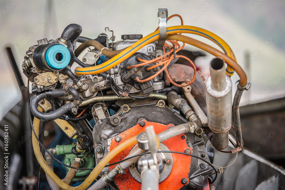 Engine of small passenger Thai boat Engine of small passenger Thai boat