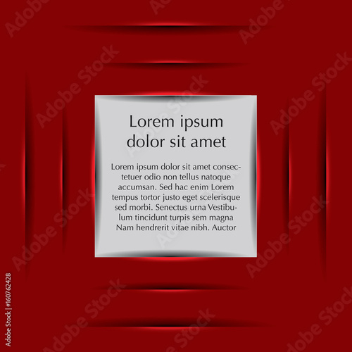 white rectangular background red