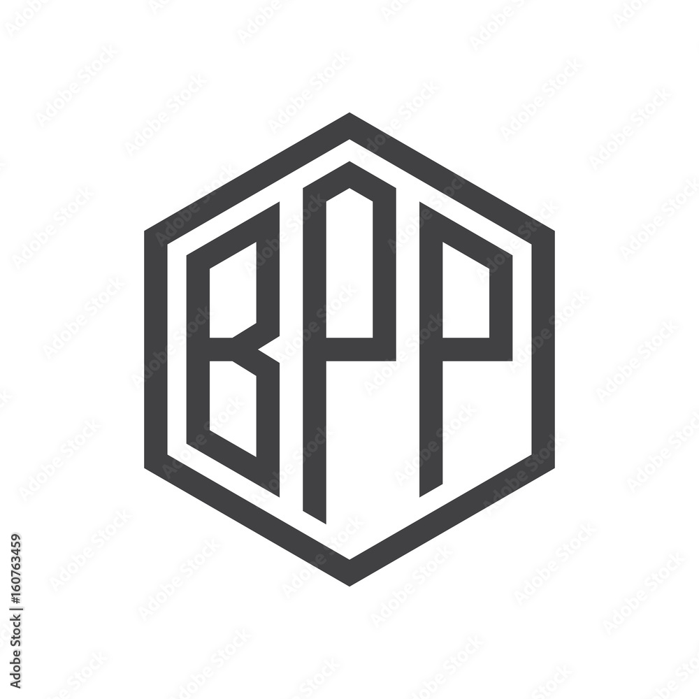 three-letter initials hexagon logo black three-letter initials hexagon logo black
