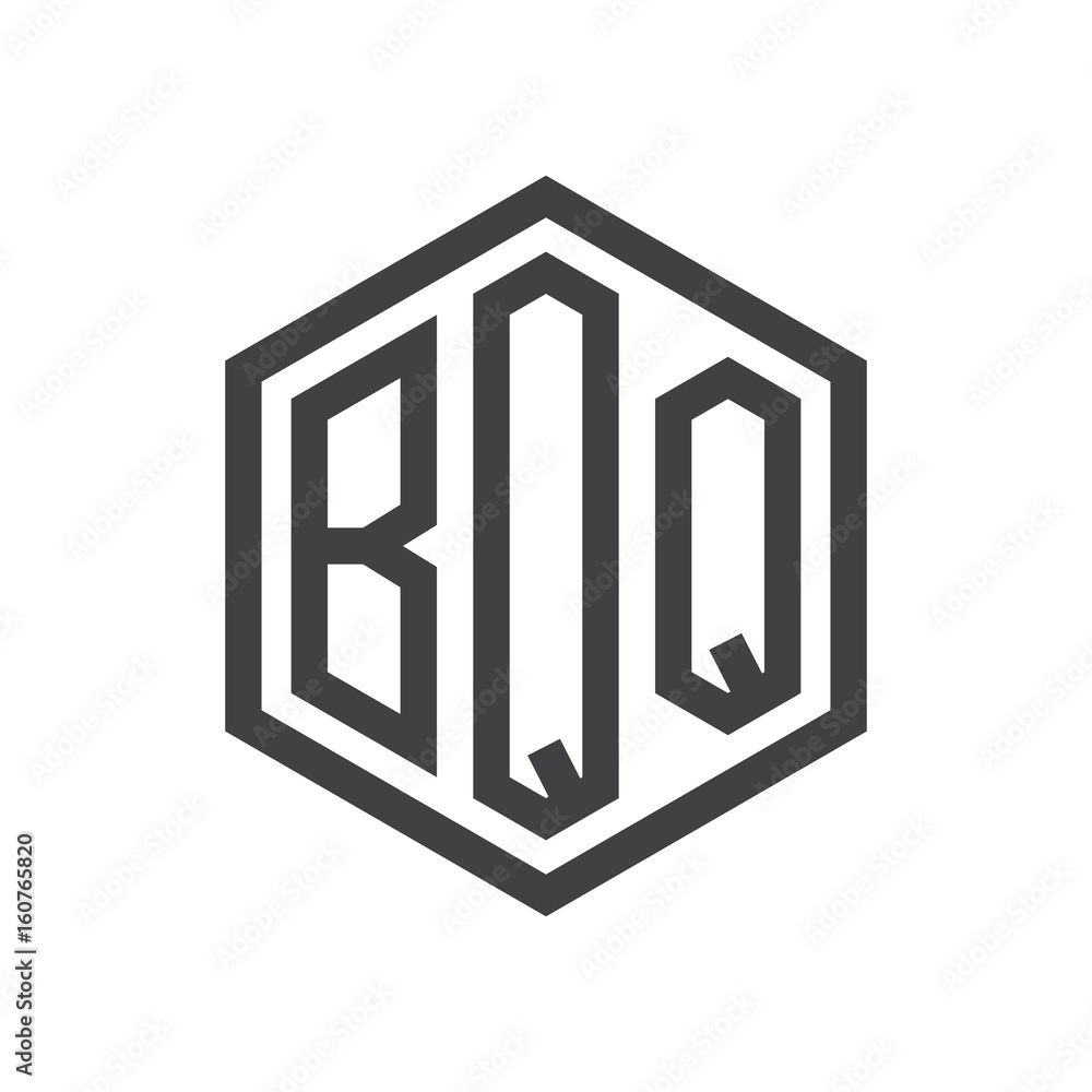 three-letter initials hexagon logo black three-letter initials hexagon logo black