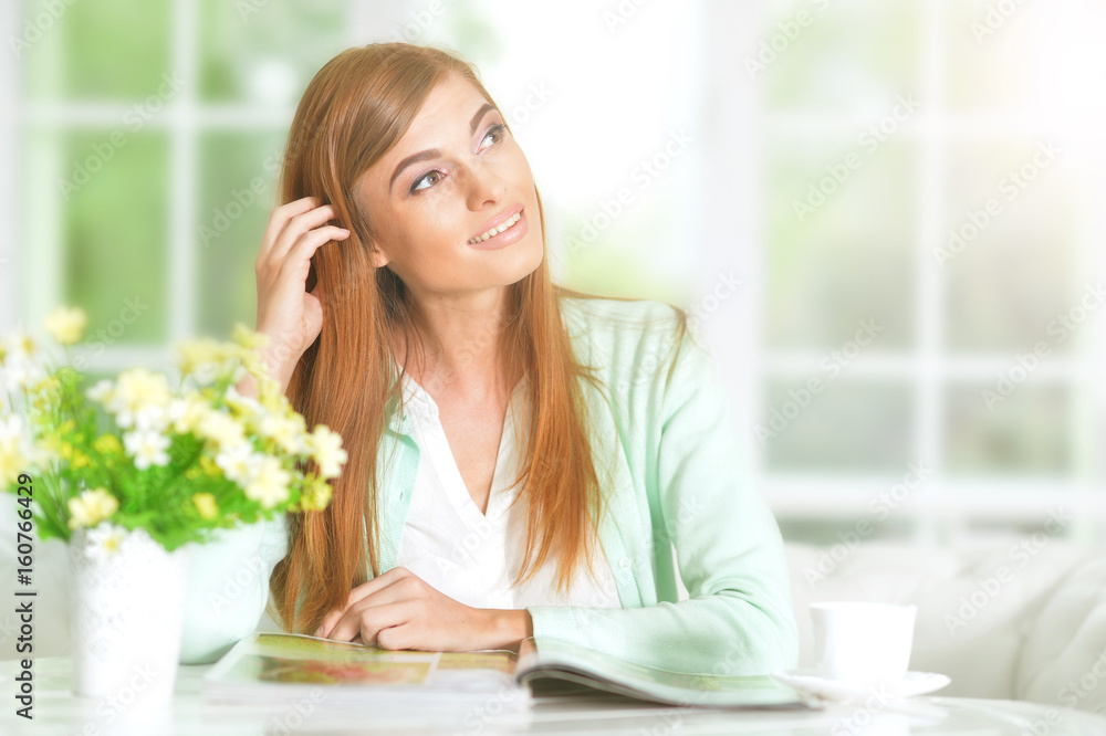 young woman reading book young woman reading book