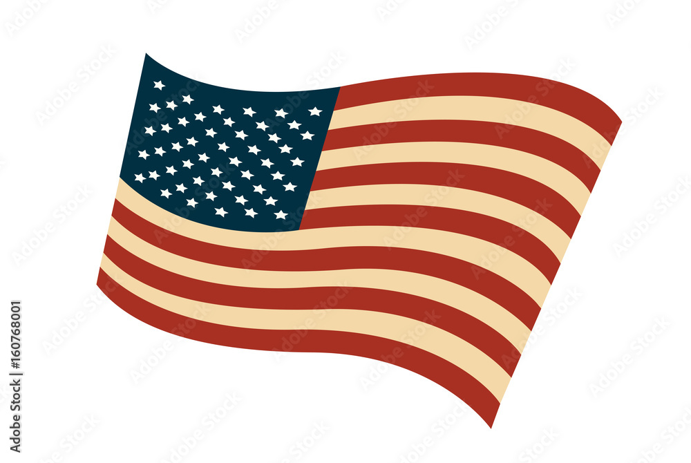Obraz premium USA flag in style vector