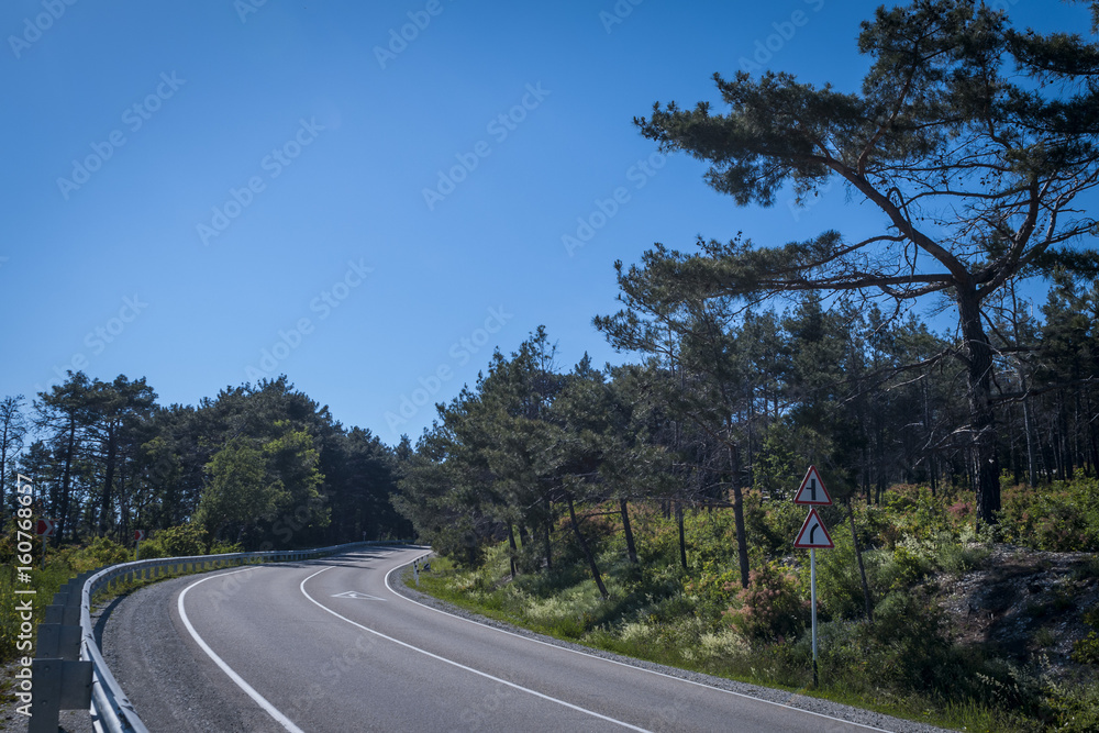 Fototapeta premium asphalt road in the mountains