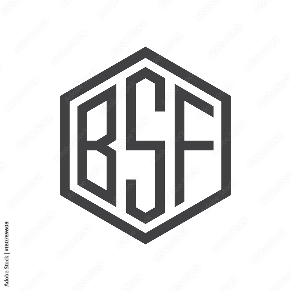 three-letter initials hexagon logo black three-letter initials hexagon logo black
