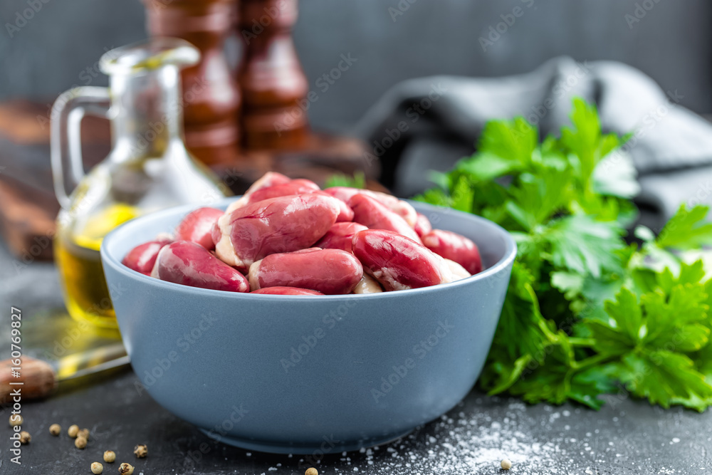 raw chicken hearts raw chicken hearts