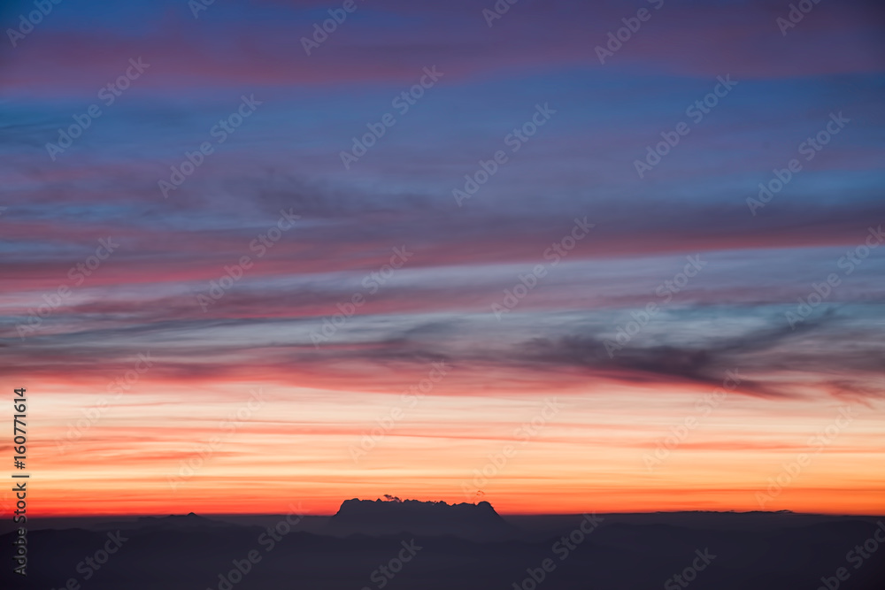 Bright colors in a beautiful sky background