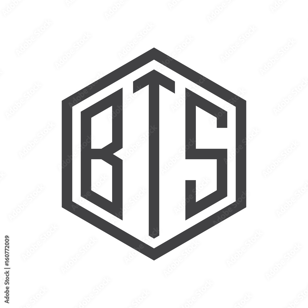 three-letter initials hexagon logo black three-letter initials hexagon logo black