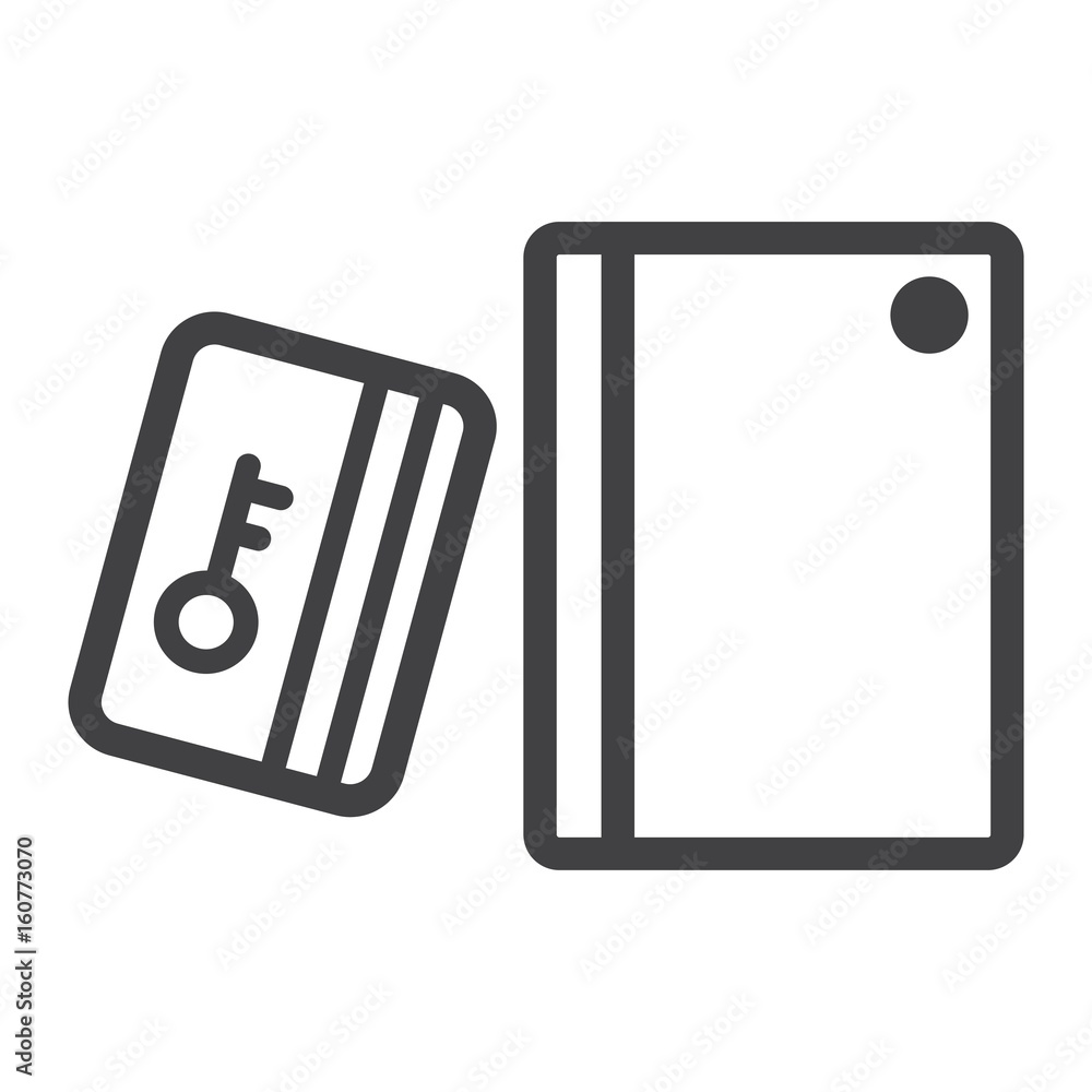 Swipe Card Reader With Keypad Line Icon Security Access And Electronic Lock Vector Graphics A Linear Pattern On A White Background Eps 10 Stock Vector Adobe Stock