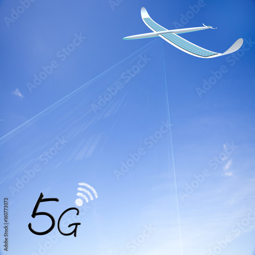 3D rendering of 5G communication with nice background