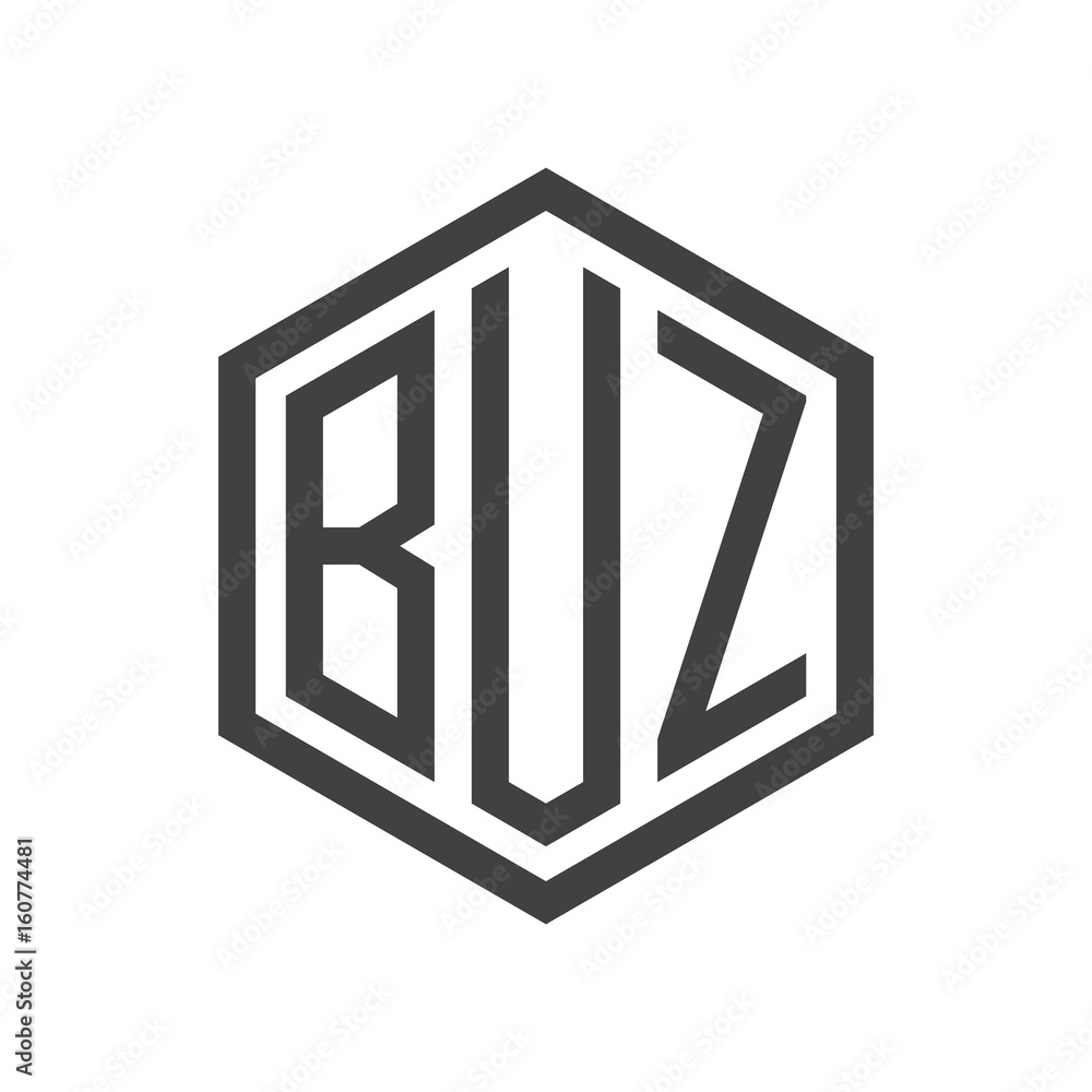 three-letter initials hexagon logo black three-letter initials hexagon logo black
