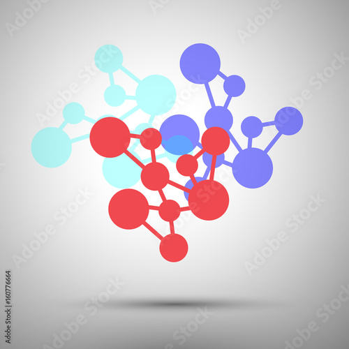 Abstract backgrounds light lines of molecules