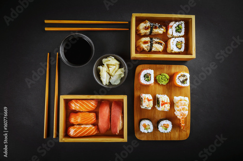 Sushi and sushi rolls