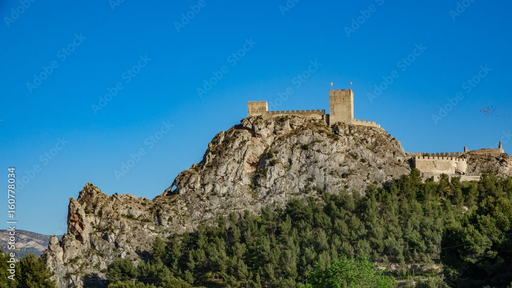 The castle of Sax, a fortress over big rock in Alicante, spain