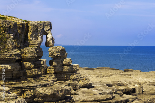 Rocky cliffs in Black Sea,Bagirganli near Istanbul city