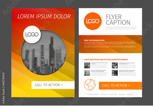Modern brochure template flyer design vector template