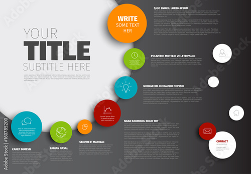 Vector Infographic timeline report template