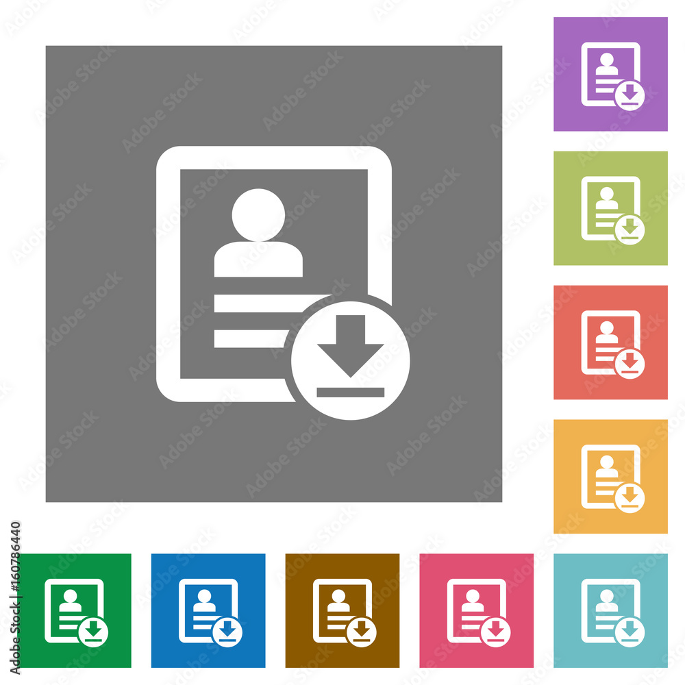 Download contact square flat icons Download contact square flat icons