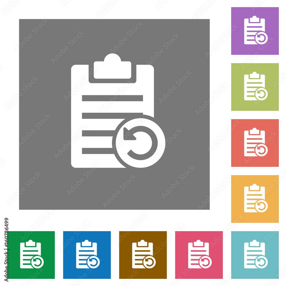 Undo note changes square flat icons Undo note changes square flat icons