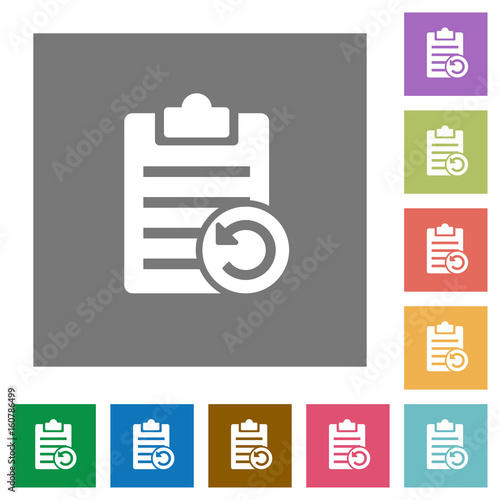 Undo note changes square flat icons