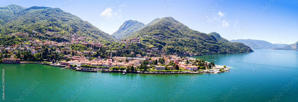 Bellano - Lago di Como (IT) - Vista aerea panoramica