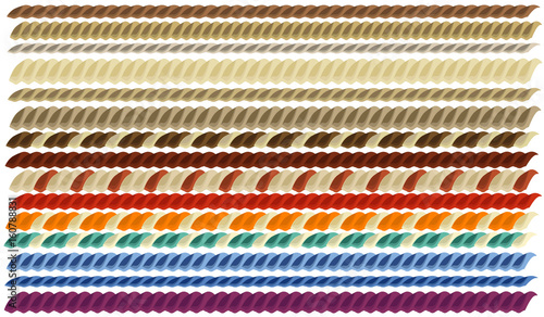 Set of useful rope pattern brushes