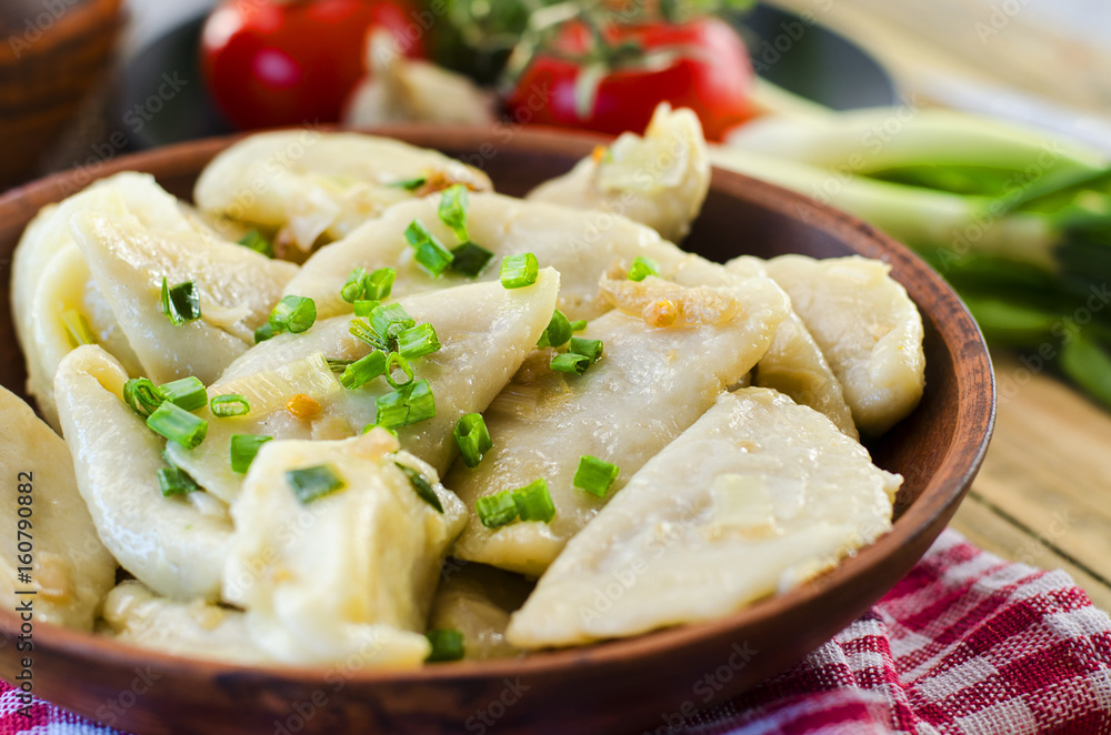 Dumplings with potatoes and cabbage meat Dumplings with potatoes and cabbage meat