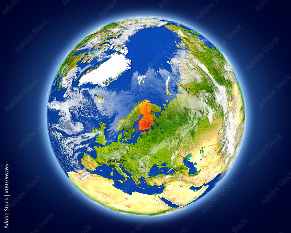 Fototapeta premium Finland on planet Earth